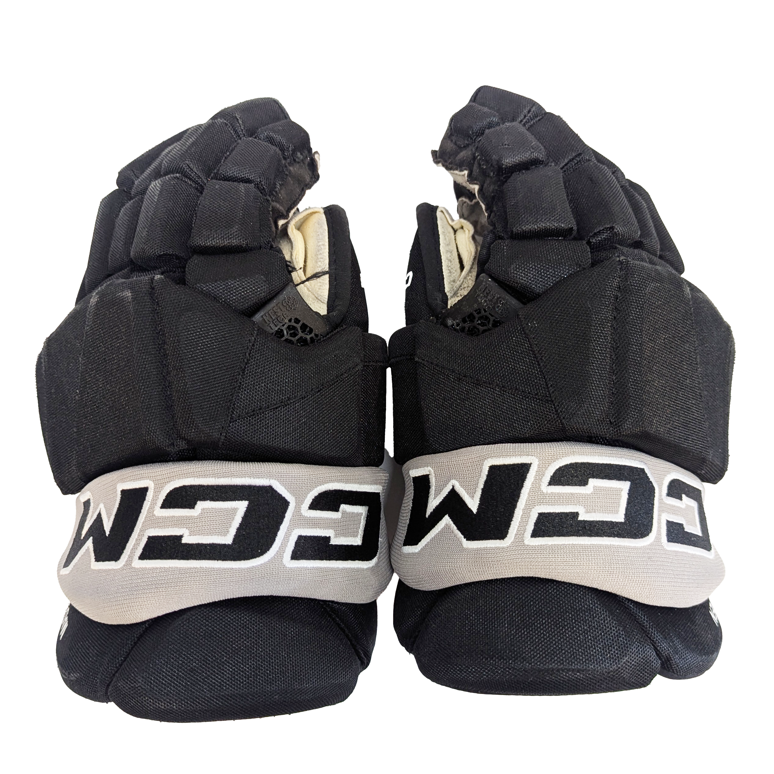 Gants CCM Tacks XF Pro d'occasion AHL Pro Stock (noir/gris)